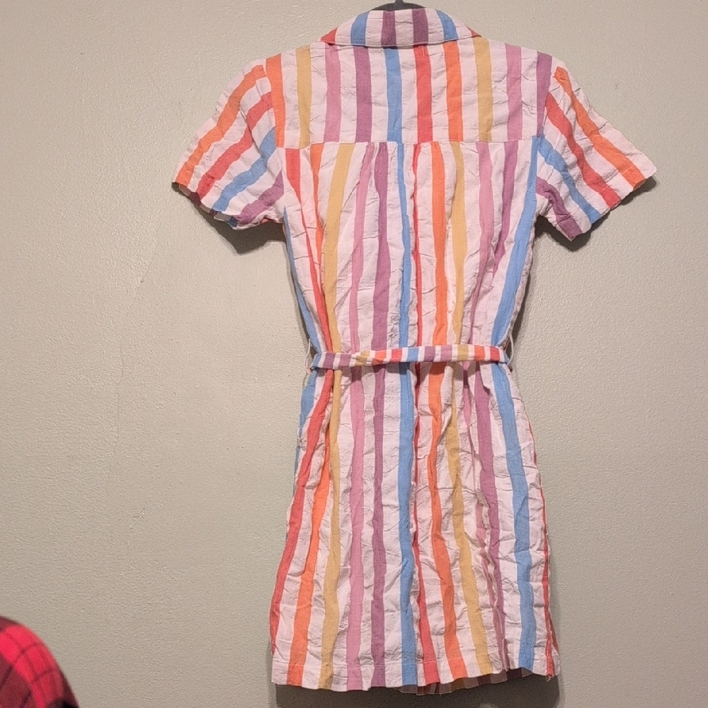 Colorful Striped Button-Up Dress - Picture 3 of 3